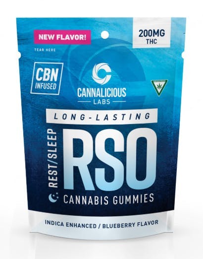 Cannalicious - 200mg RSO Rest Gummies - Blueberry