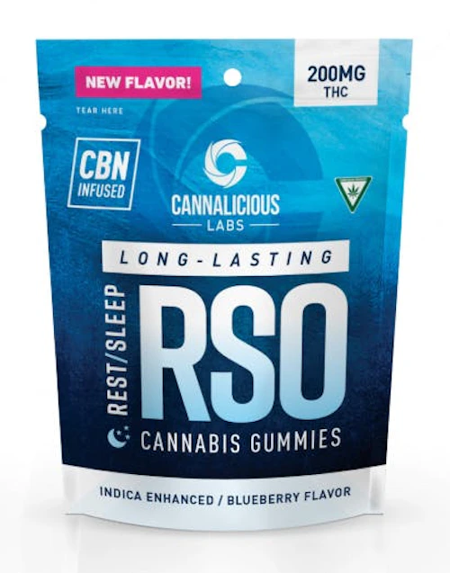 Cannalicious - 200mg RSO Rest Gummies - Blueberry
