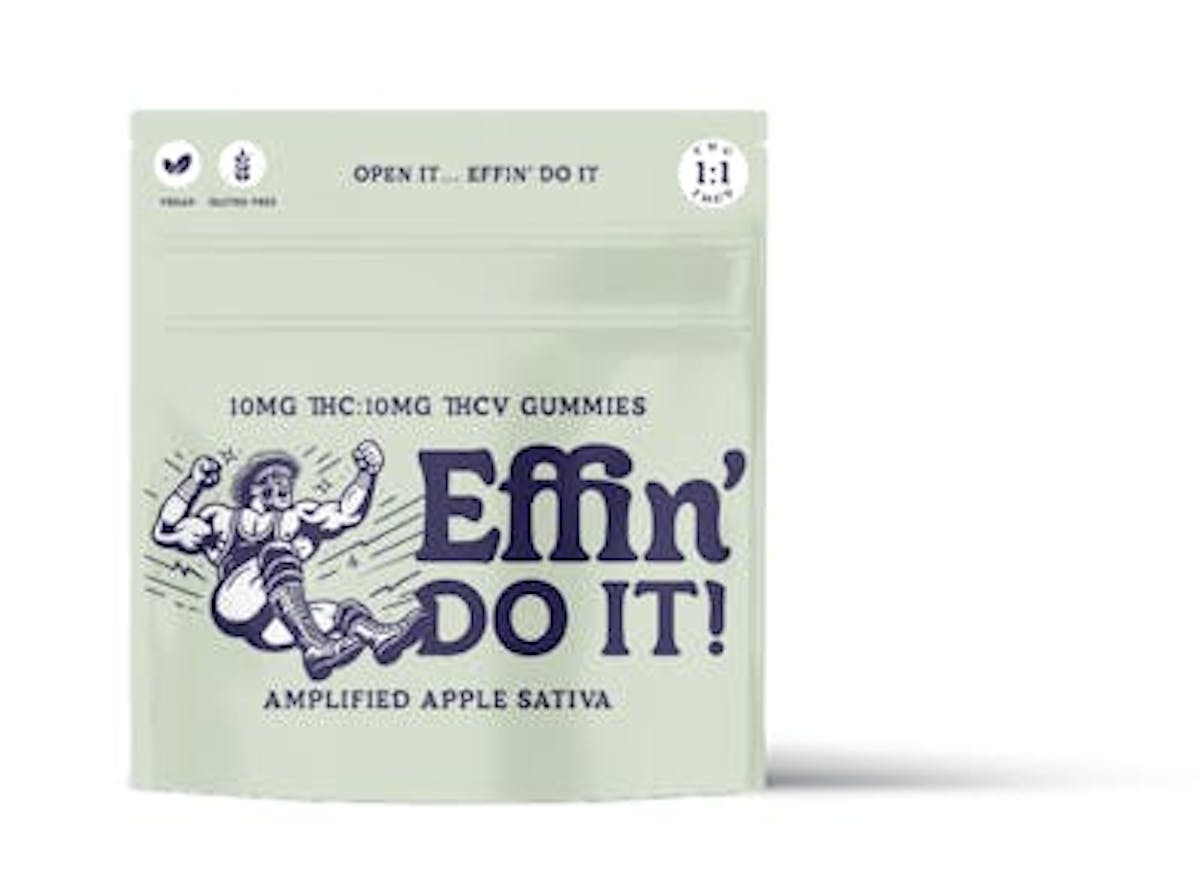 Photo of Effin’ Do It-Amplified Apple 1:1 Sativa Gummies (THC/THCV)
