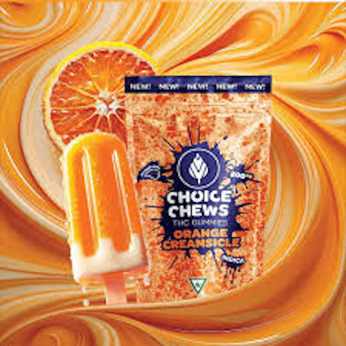 Choice Chews - 200mg Gummies - Orange Creamsicle (Indica)