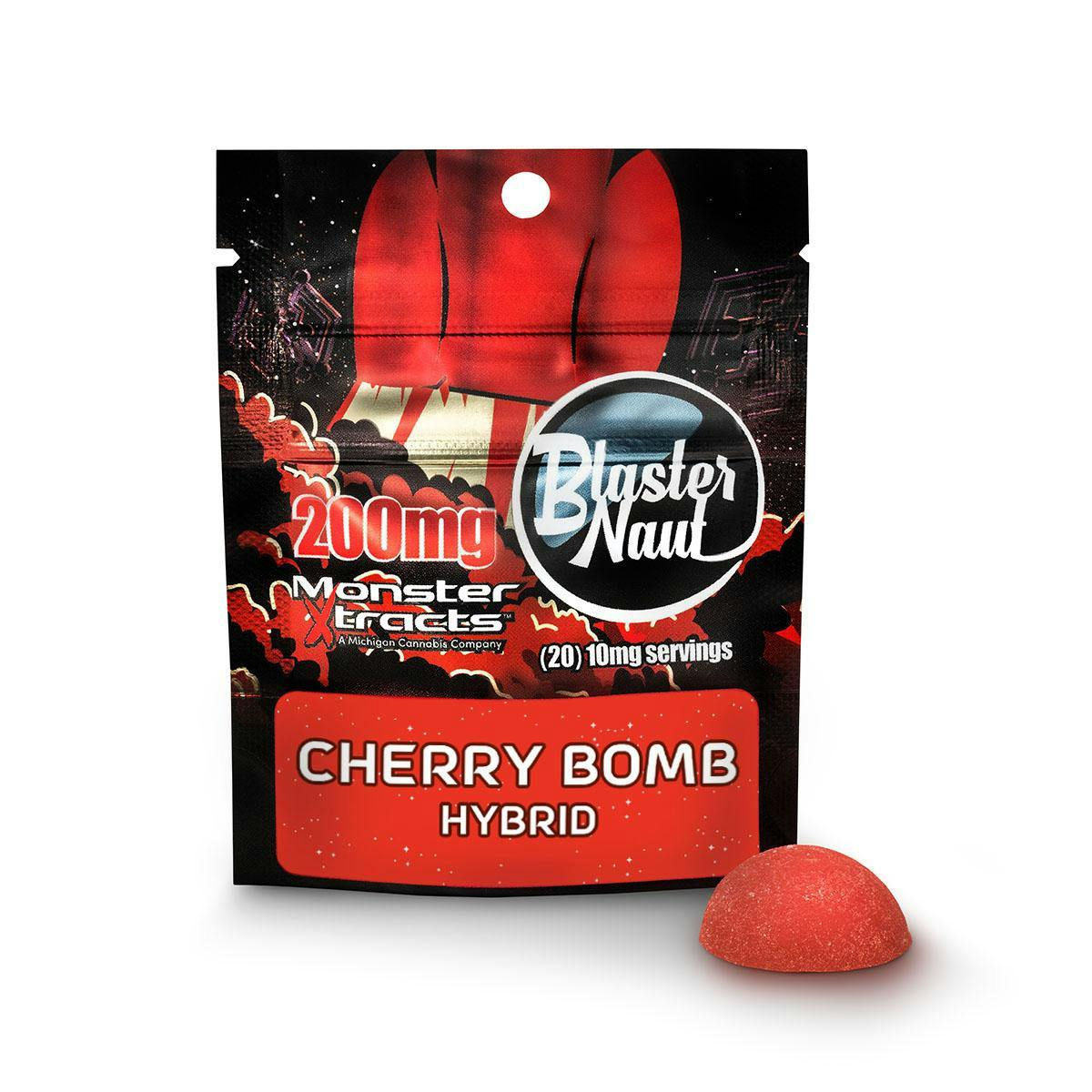 Monster Xtracts - 200mg Blasternaut Gummy - Cherry Bomb Hybrid