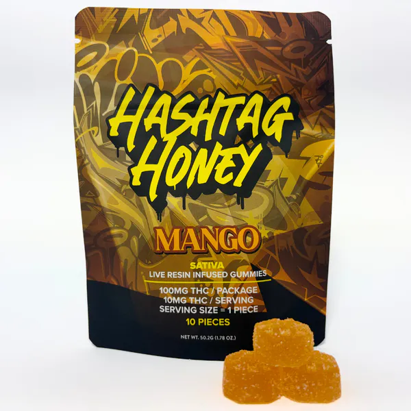 Hashtag Honey Live Resin/Nano Infused Strawberry Gummies 10MG