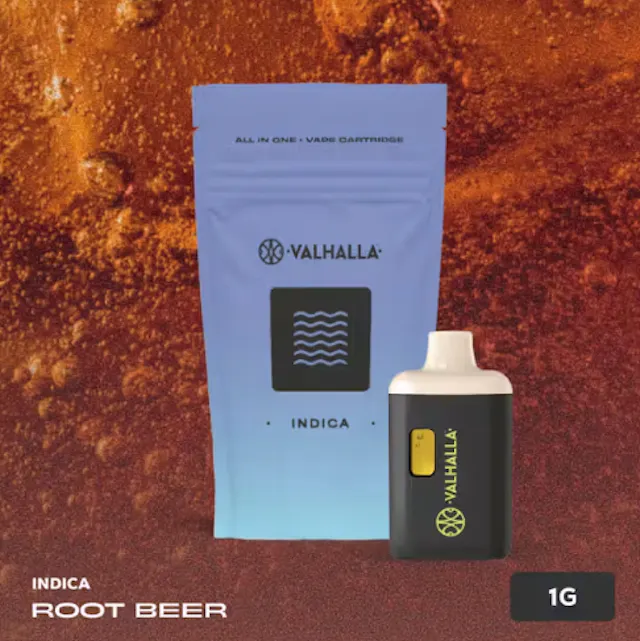 Valhalla Natural Disposable Root Beer 1g (indica, disposables)