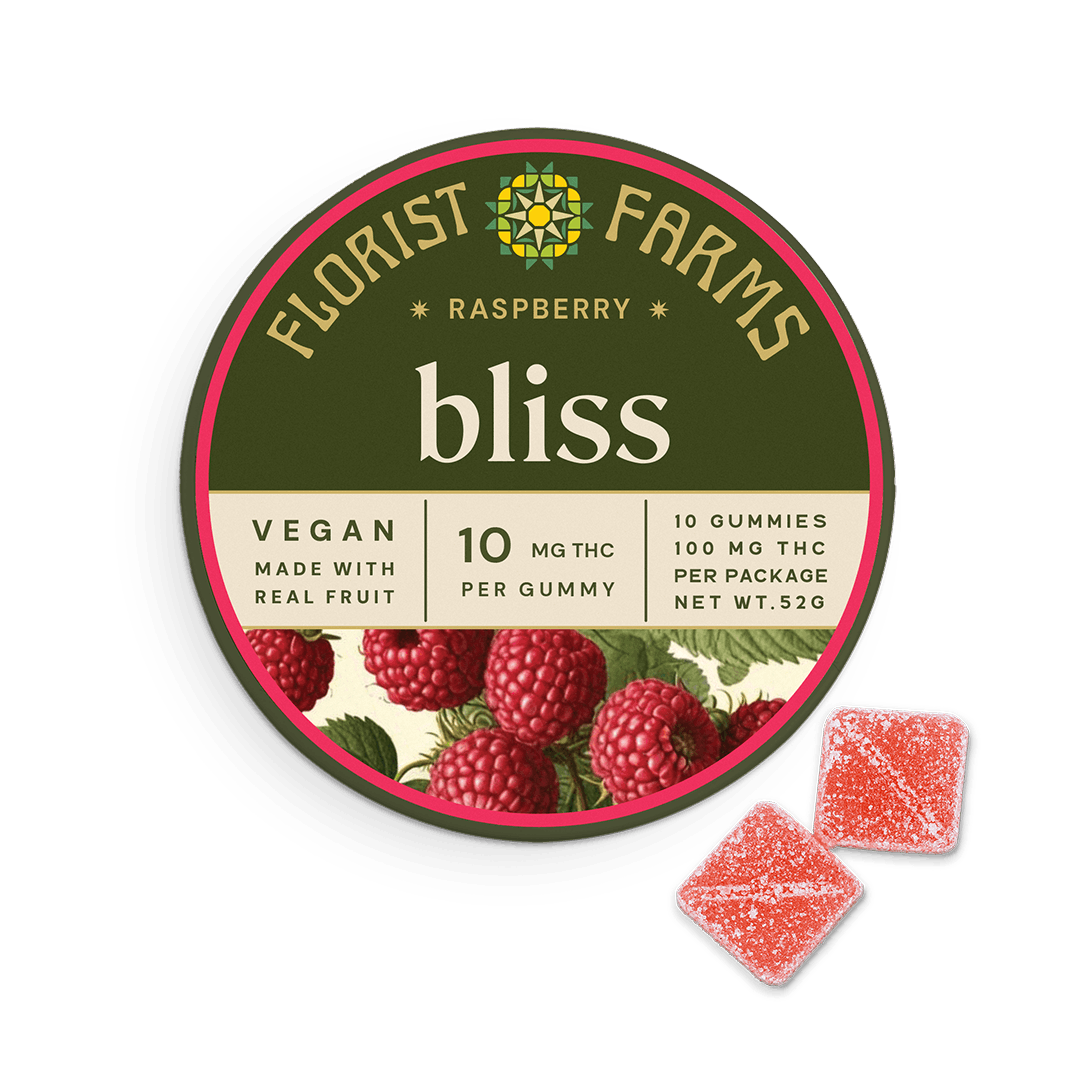 Florist Farms Gummies Bliss | 10pk (10mg) | Raspberry (THC)
