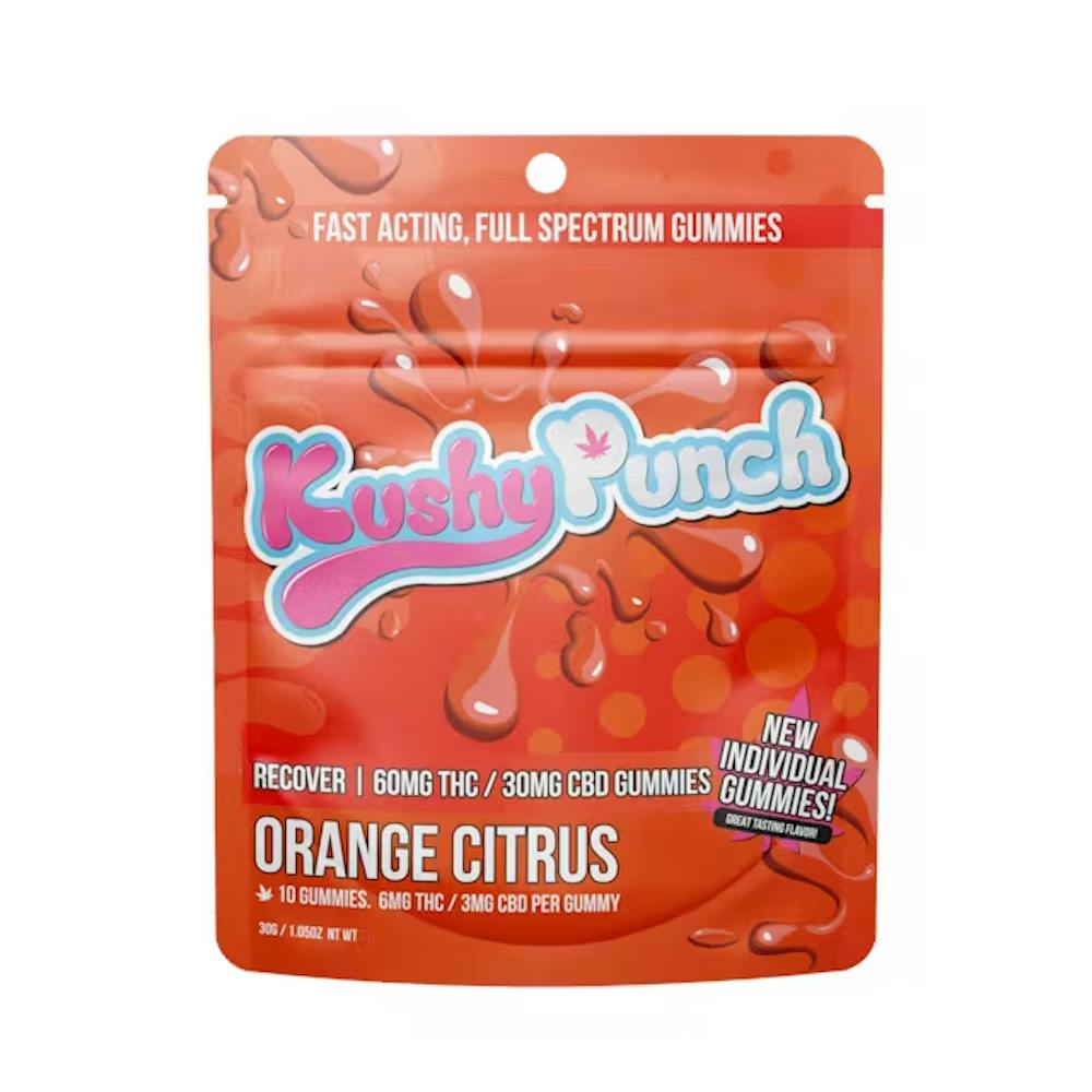 Product Kushy Punch | Orange Citrus | Gummies | 60mg THC : 30mg CBD