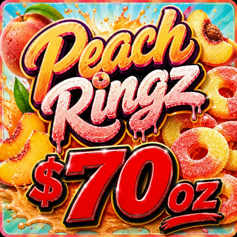 Bowdega | 28g Prepacked Flower | Peach Ringz