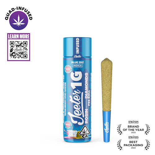 Jeeter – 1g Rosin Diamonds Infused Preroll – Blue ZKZ-active