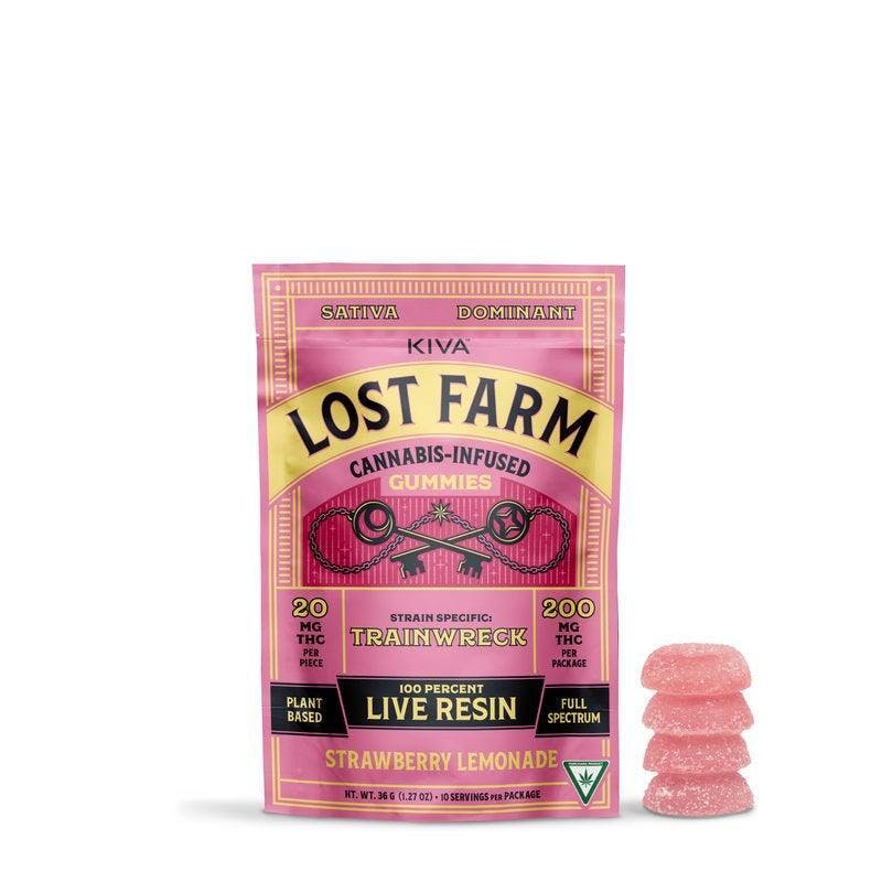Product: Lost Farm | Strawberry Lemonade x Trainwreck Live Rosin 200mg Gummies