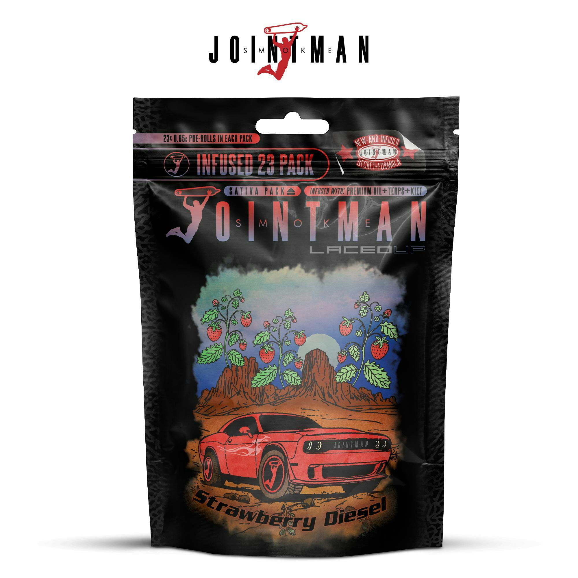 Jointman - 23-Pack .65g Infused Prerolls - Strawberry Diesel