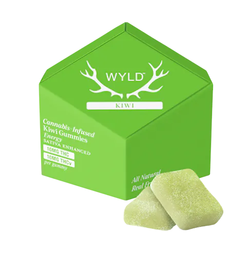 Kiwi 1:1 THCv + Sativa Enhanced Gummies-active