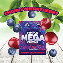Choice MEGA Chews - 200mg Gummies - Chonky Cherry Berry (I)