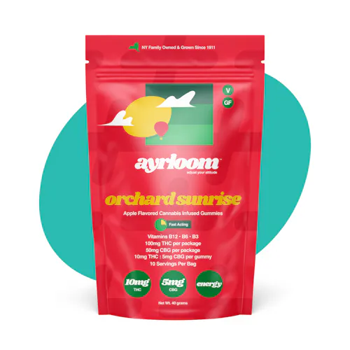 Ayrloom Cranberry Apple ‘Orchard Sunrise’ | 2:1 | 10MG THC : 5MG CBG 10 Pack-active