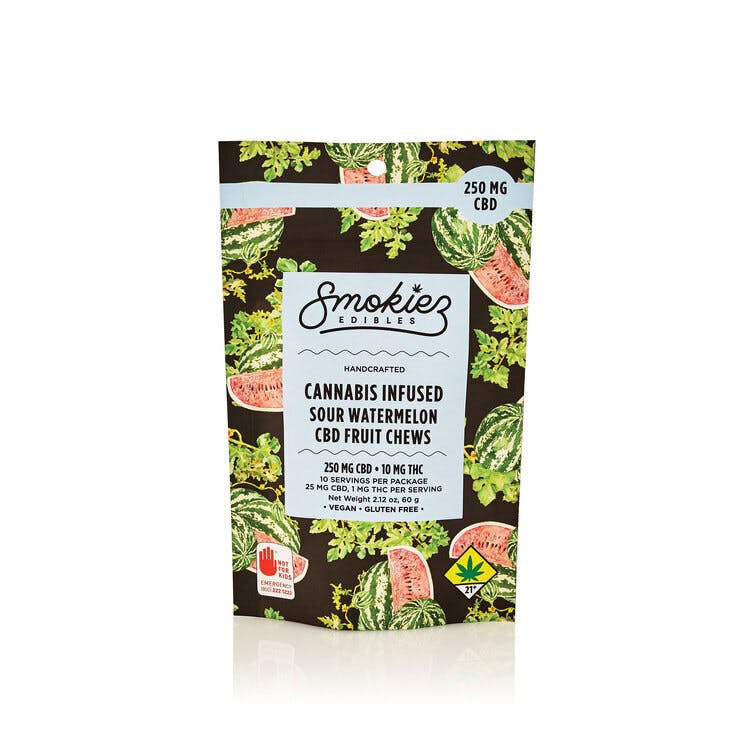 Smokiez: CBD Sour Watermelon - 10pk 250mg