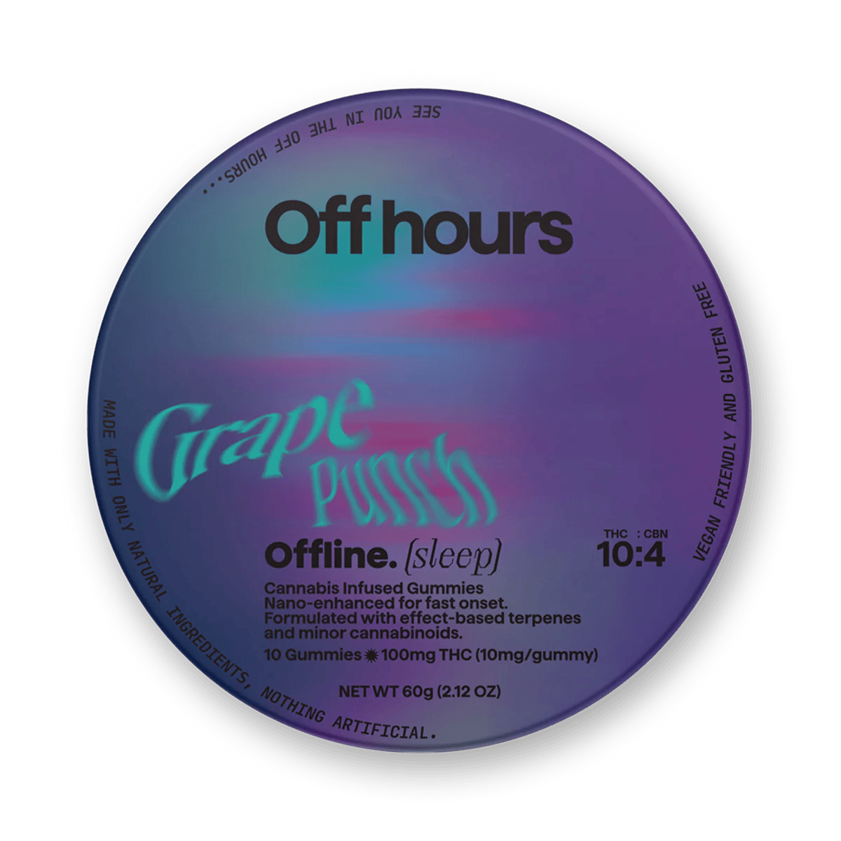 Offline | Grape Punch | 10:10:4 | 10pk cannabis product by Off Hours
