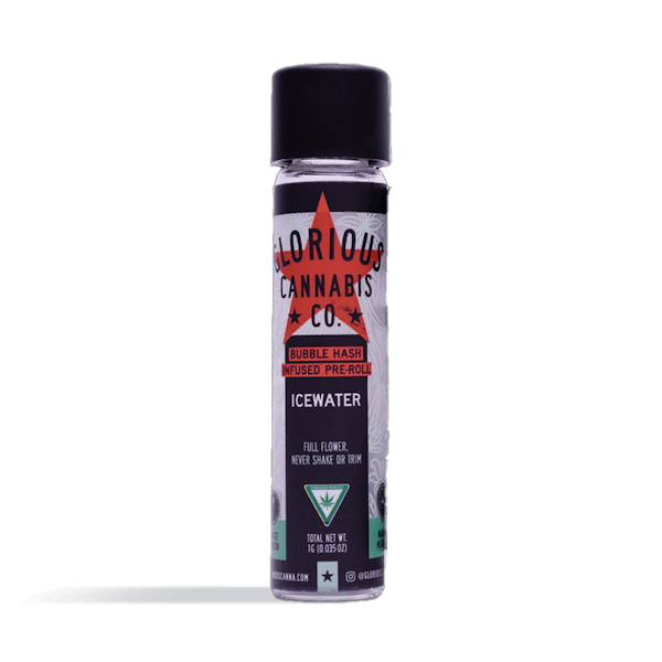 Product: Glorious Cannabis Co. | Blackberry Gelato Icewater Bubble Hash Infused Pre-Roll | 1g
