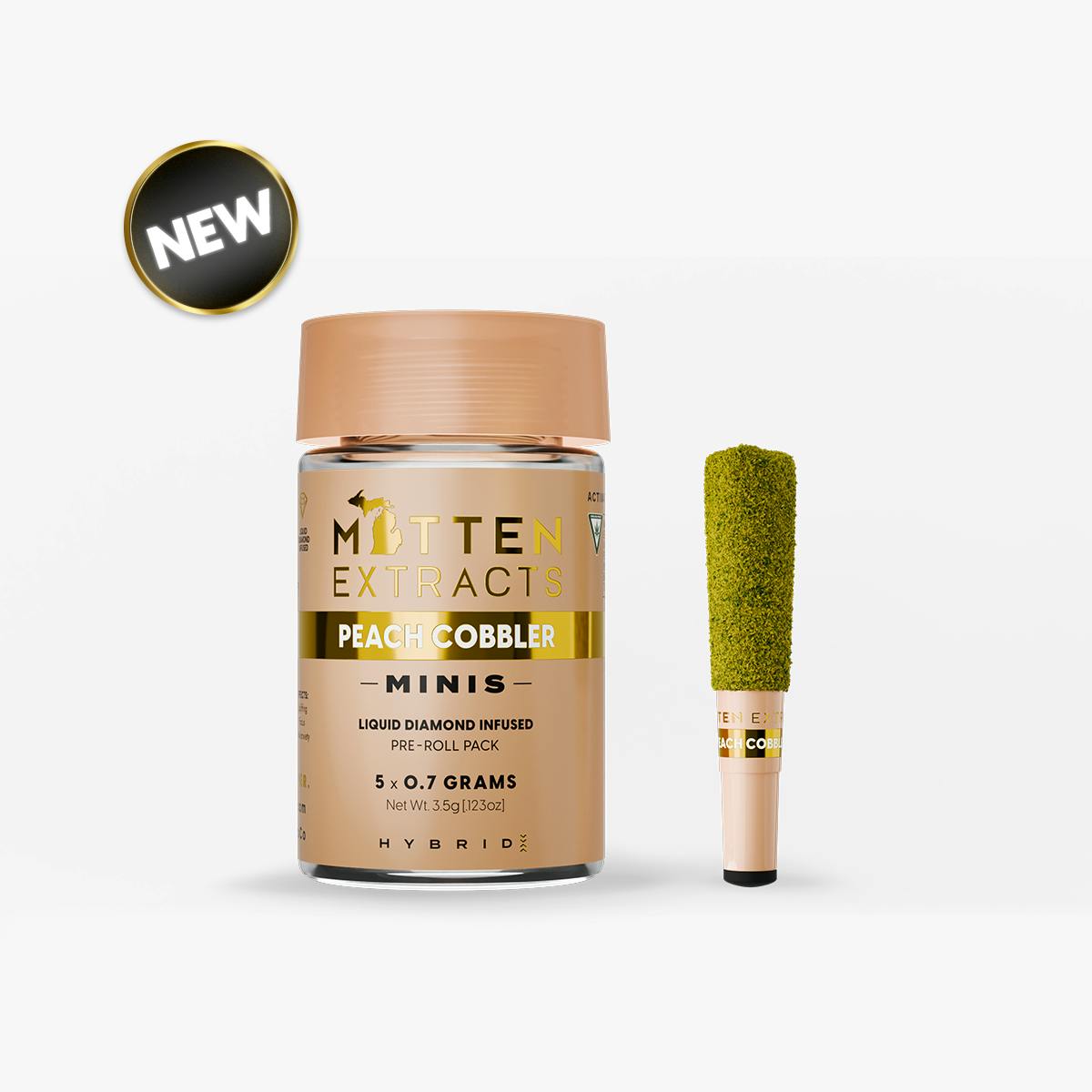 Peach Cobbler .7g Infused Pre-Roll Minis - 5 Pack