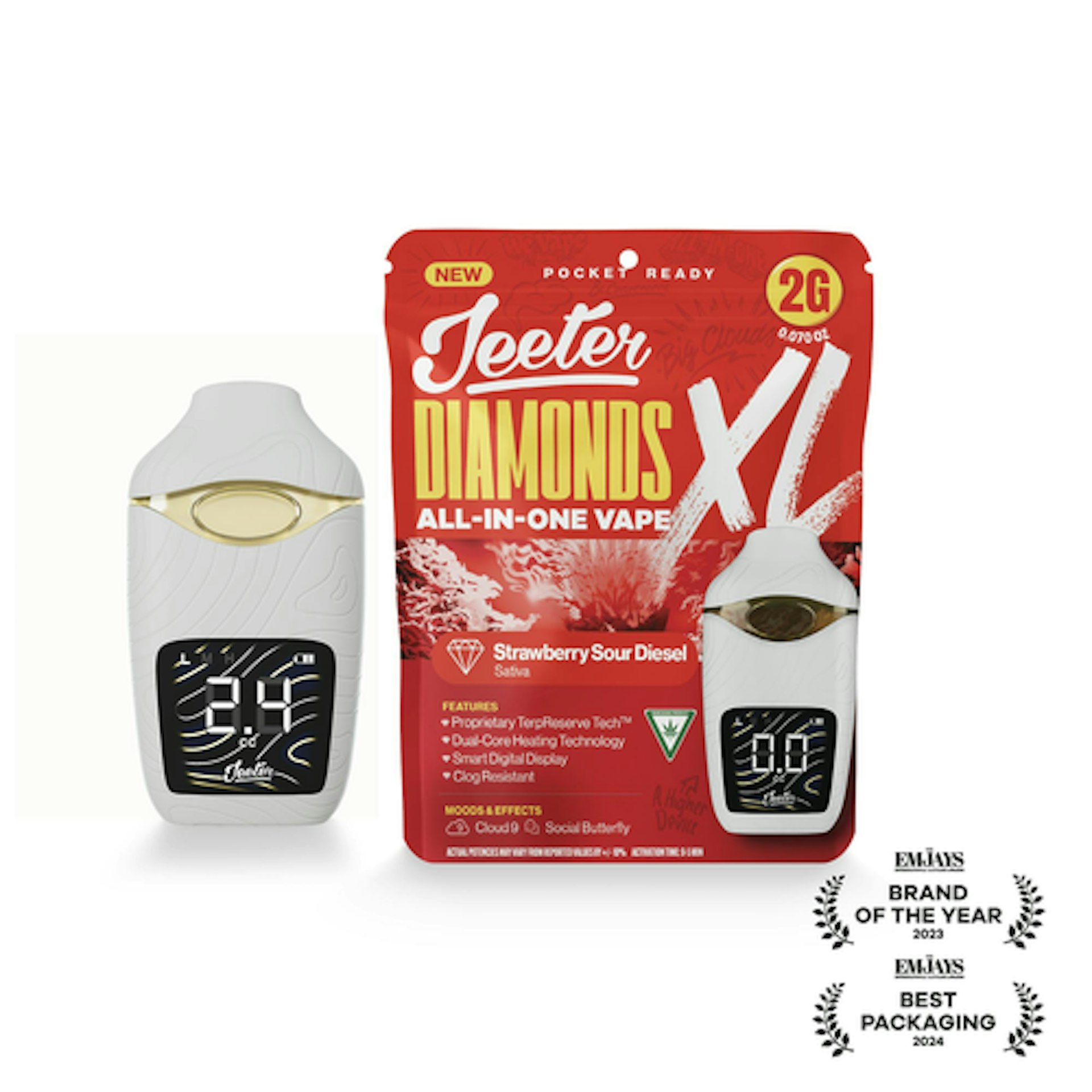 Jeeter AIO XL - Strawberry Sour Diesel Liquid Diamond Disposable