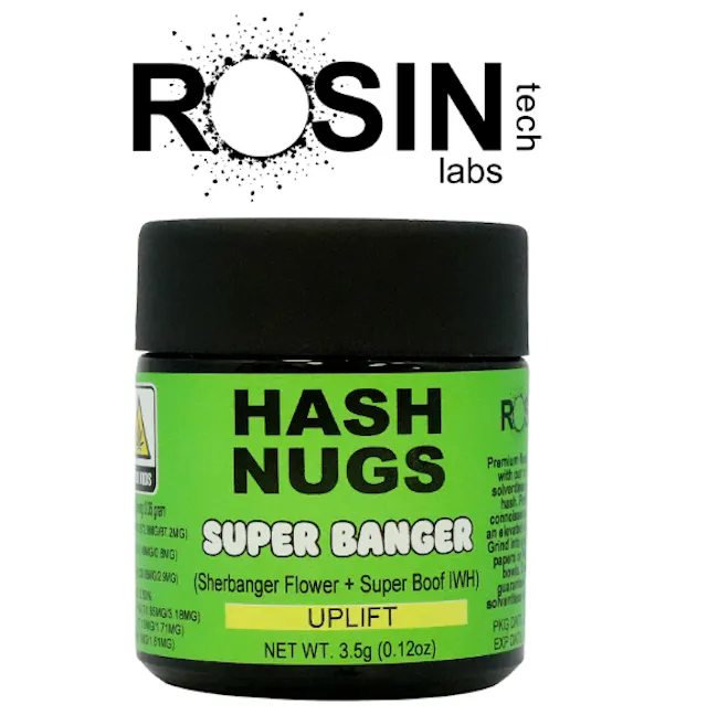 Rosin Tech Labs Hash Nugs Super Banger 3.5g (sativa hybrid, infused-bud)