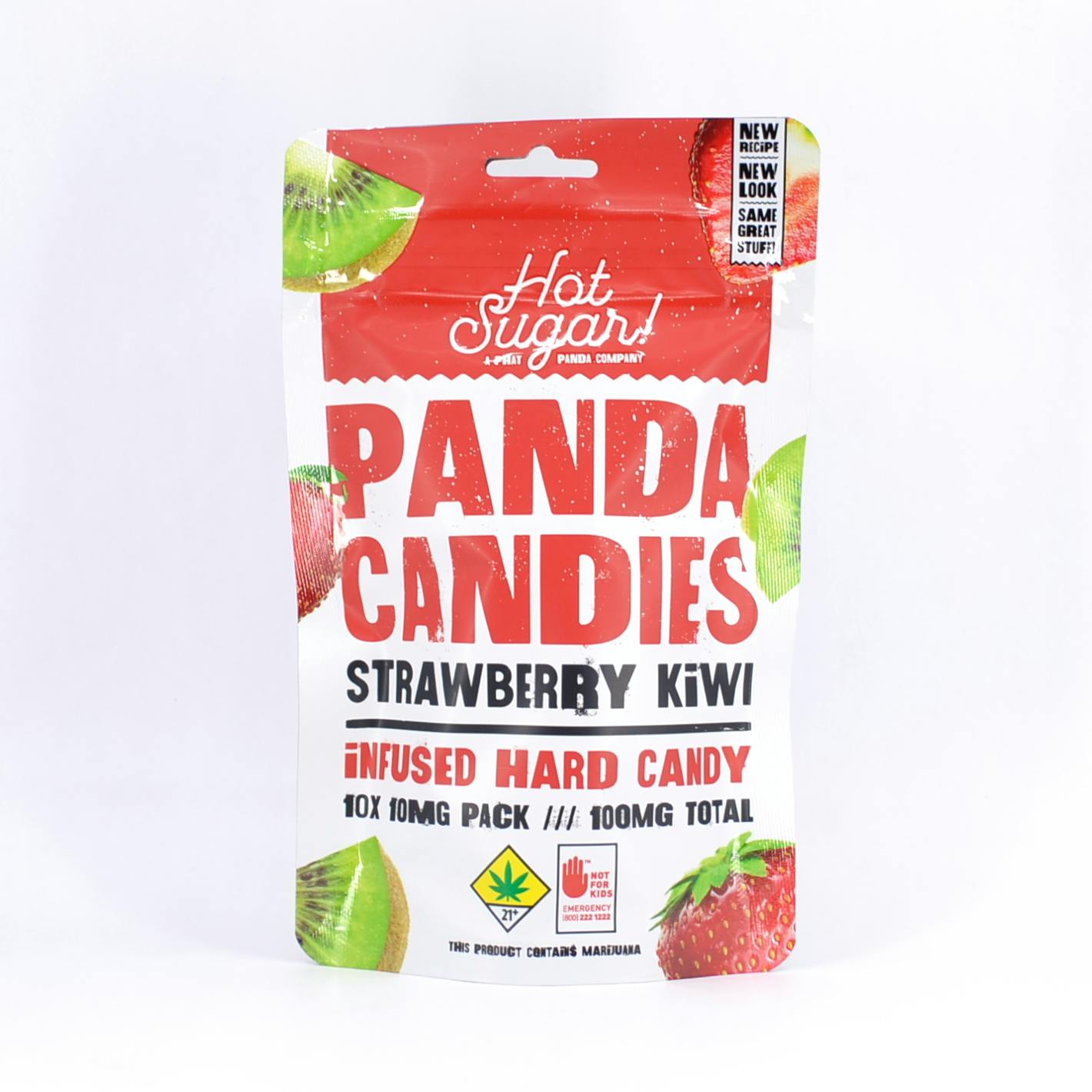 Hot Sugar Strawberry Kiwi Panda Candies | 10pk | (100mg) - Lidz