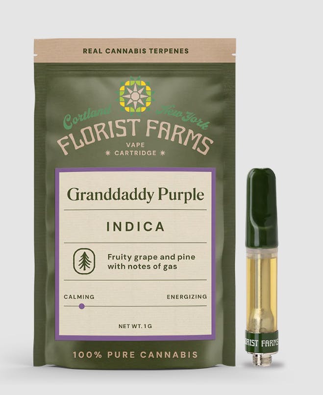 Florist Farms | Granddaddy Purple | 1g cart | Indica image 0