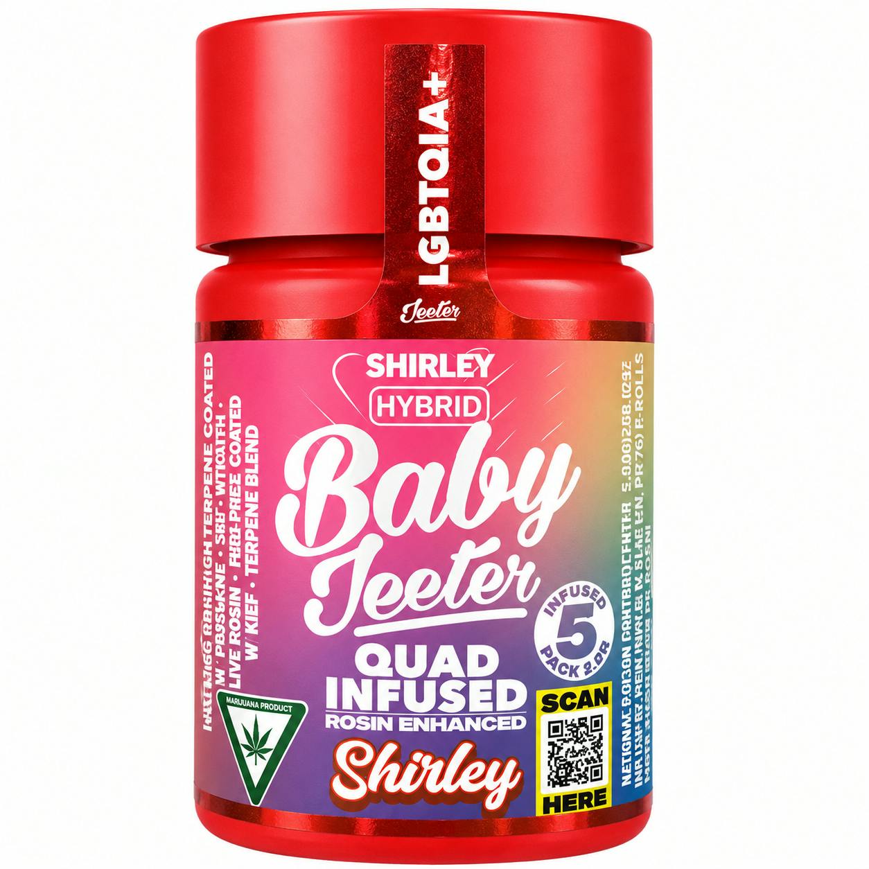 Jeeter - 5-Pack .5g Quad Infused Prerolls - Shirley