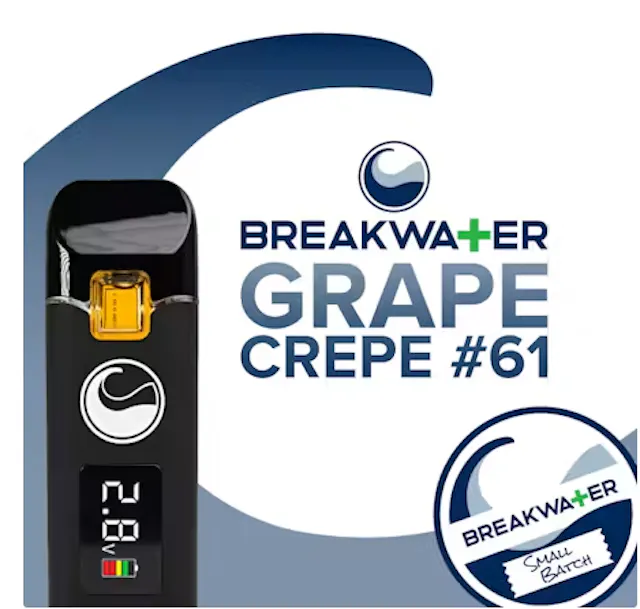 Breakwater Extract Disposable Grape Crepe #61 1g (hybrid, disposables)