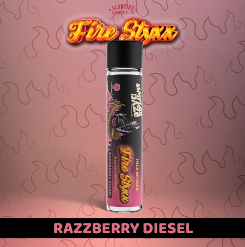 Glorious Fire Styxx Infused Pre-Roll | Razzberry Diesel