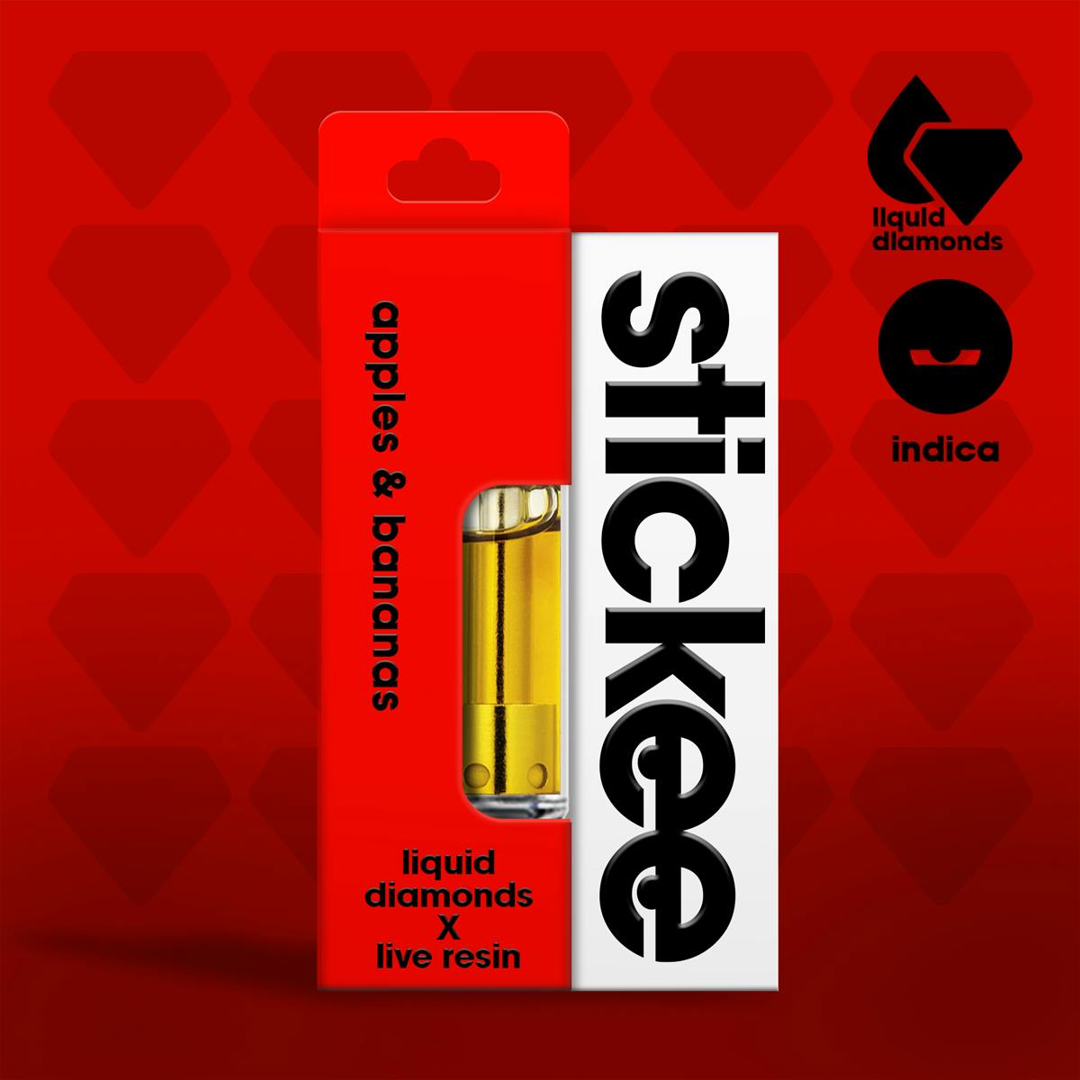 Stickee - 1g Live Resin Cart - Apples & Bananas