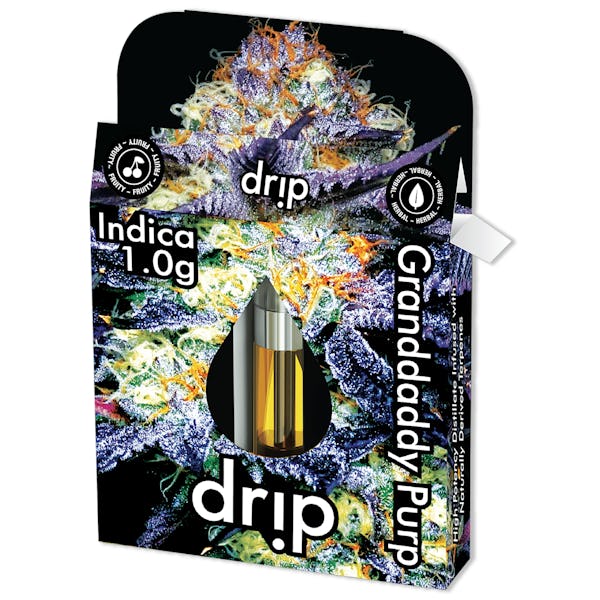 Product: Drip | Grand Daddy Purple Distillate Cartridge | 1g