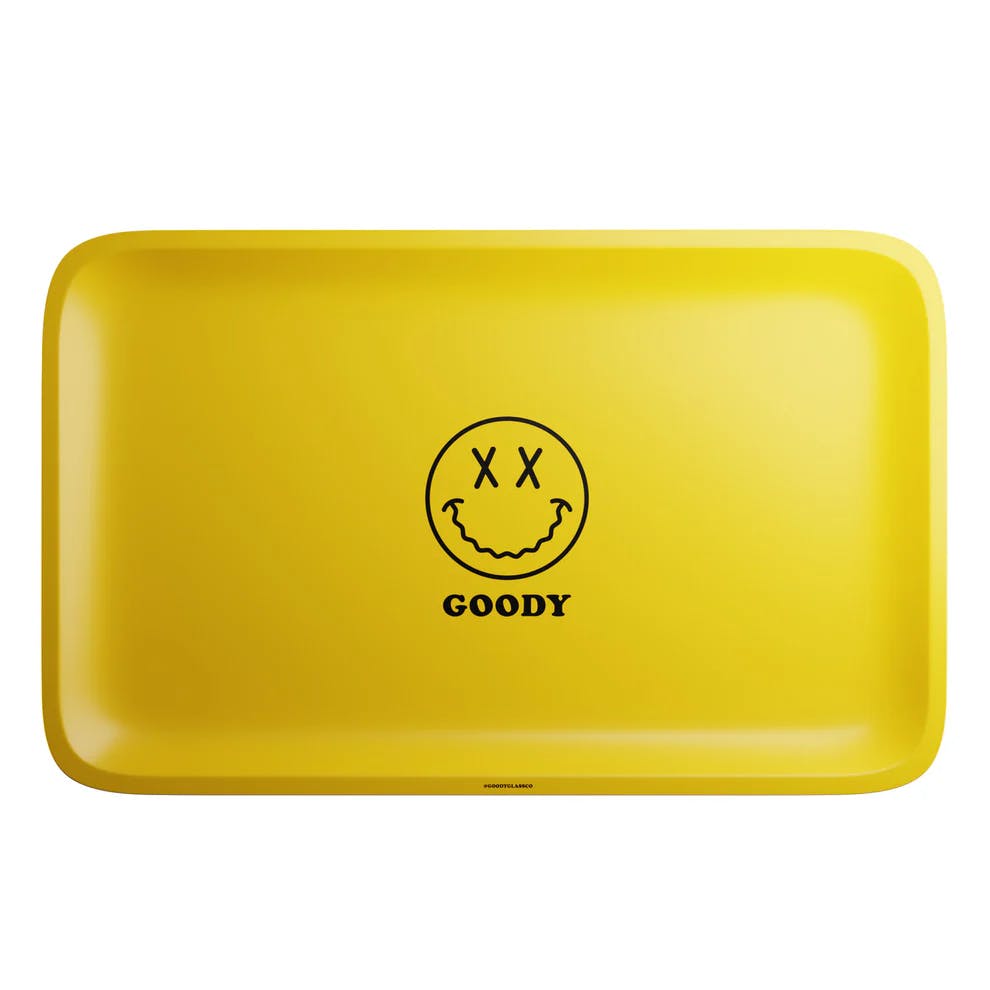 Accessories | Goody Glass | Yellow Big Face Rolling Tray | Medium