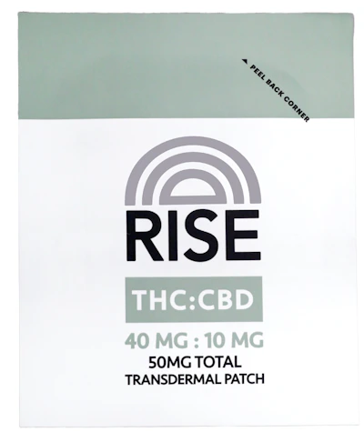 Rise - 40mg Transdermal Patch THC/CBD - Relief 4:1