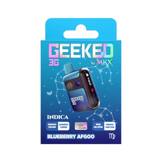 MKX - 3g Geeked Disposable - Blue Afgoo (I)