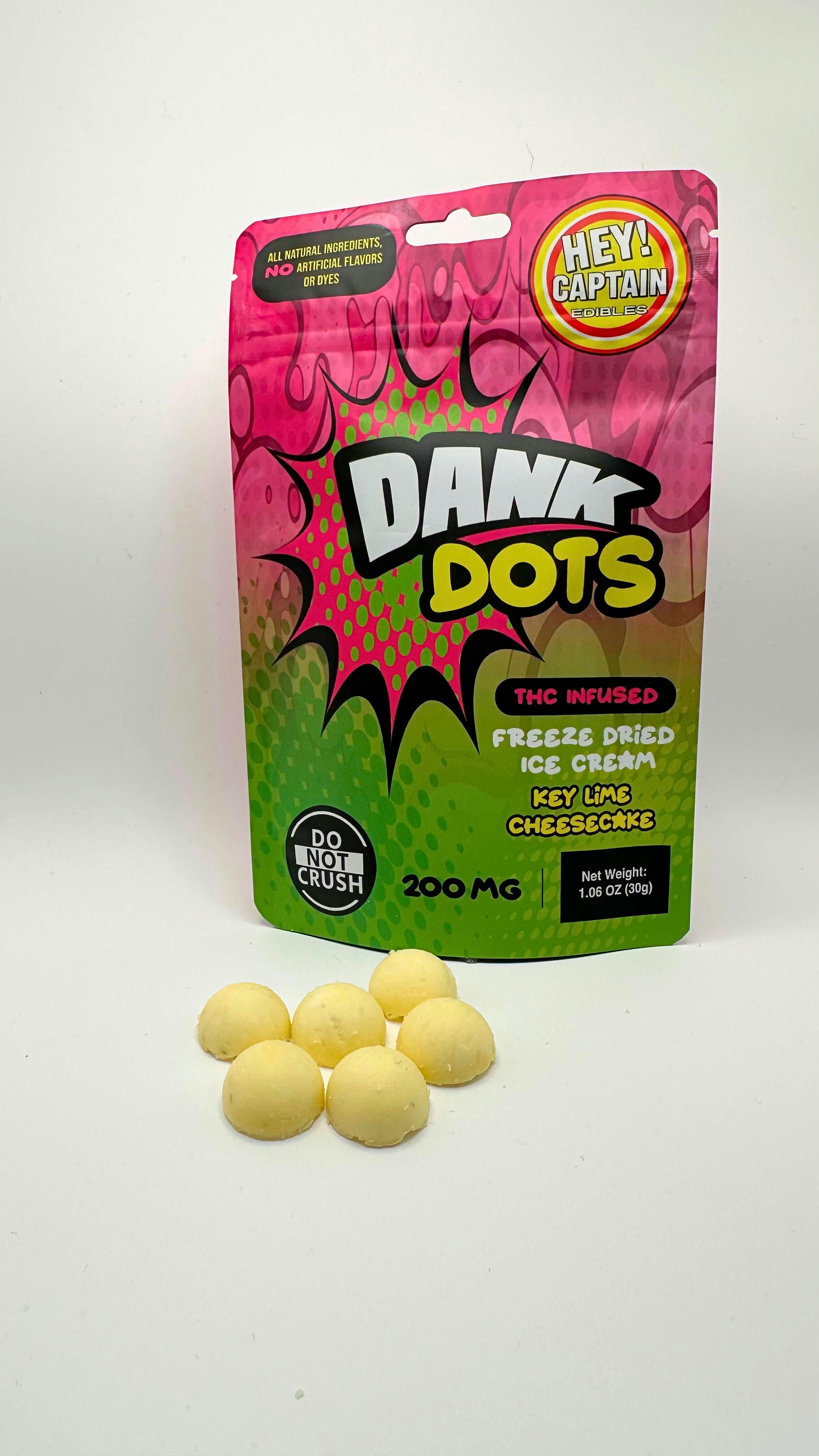 Hey Captain | Dank Dots Key Lime Cheesecake Freeze Dried Ice Cream