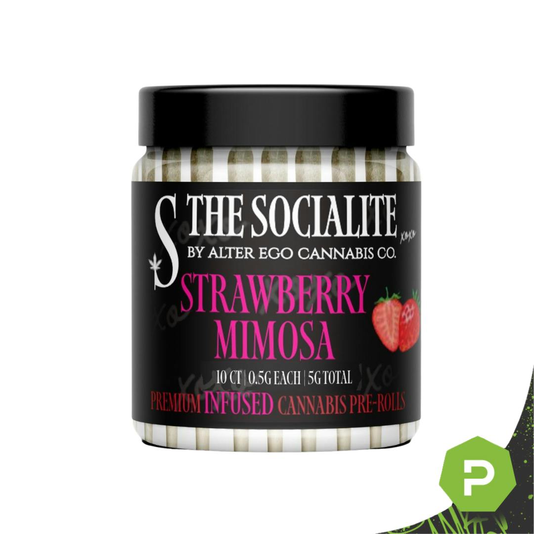 The Socialite by Alter Ego The Socialite x 10 Infused Prerolls | Strawberry  Mimosa