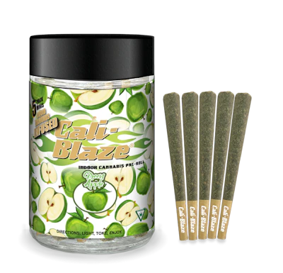 Cali-Blaze - 5-Pack .7g Infused Prerolls - Green Apple