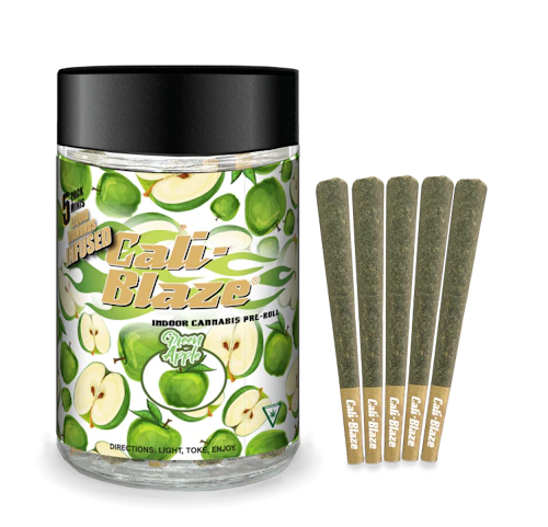 Cali-Blaze - 5-Pack .7g Infused Prerolls - Green Apple