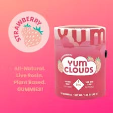 Yum Clouds | Strawberry | 10ct Live Rosin Gummies