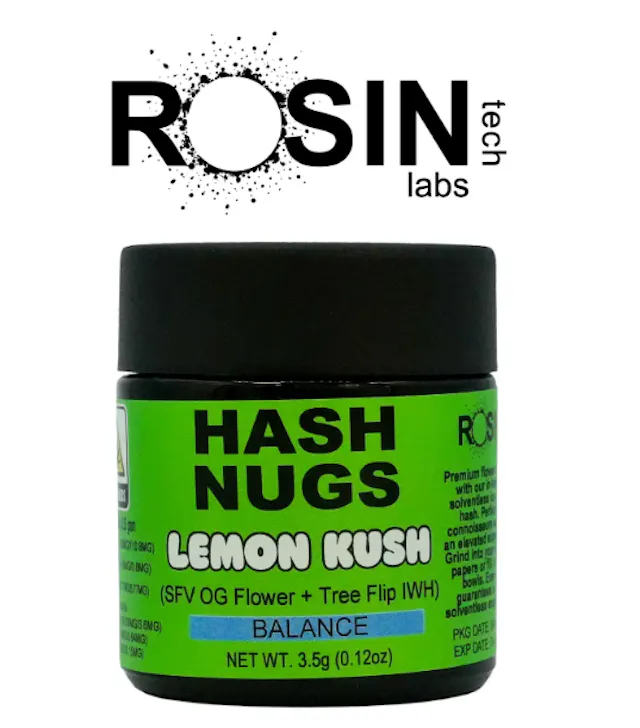 Rosin Tech Labs Hash Nugs Lemon Kush 3.5g (sativa, infused-bud)