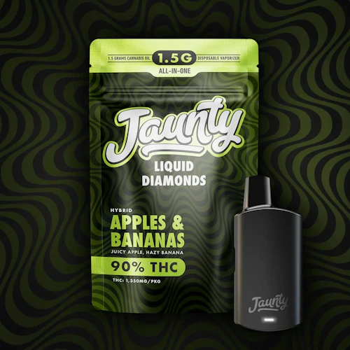 Jaunty - 1.5g Liquid Diamonds Disposable - Apples & Bananas
