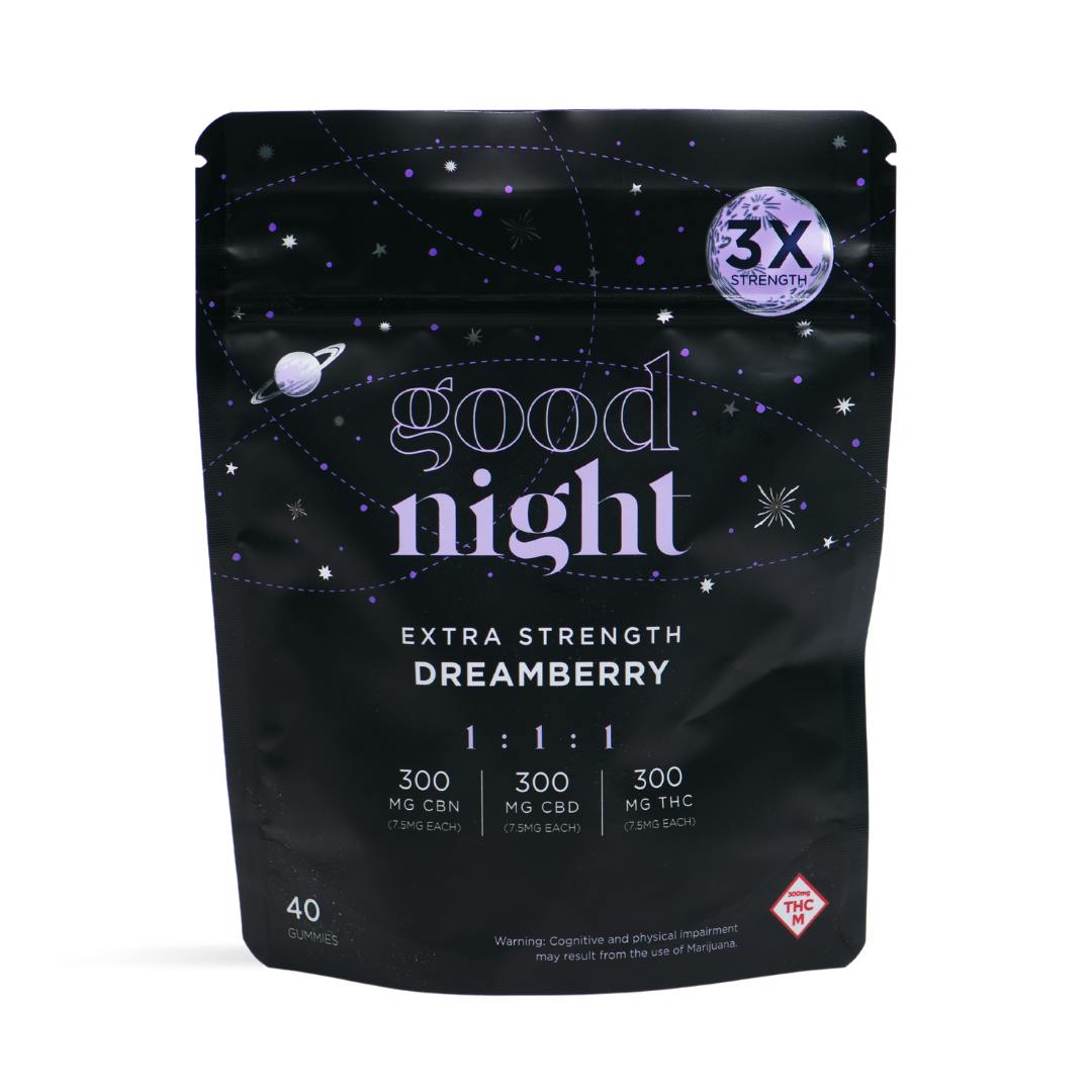 Goodnight | Extra Strength Gummies | Dreamberry 1:1:1 300mg
