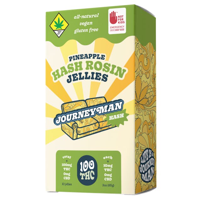 J-HR-100PJ - Journeyman Hash Pineapple Jellies (100mg THC)