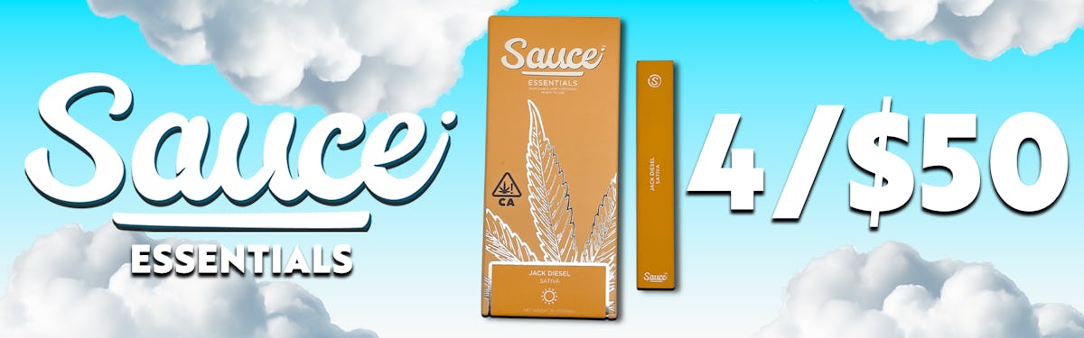 Sauce Essentials 1G Disposables 4 For $50