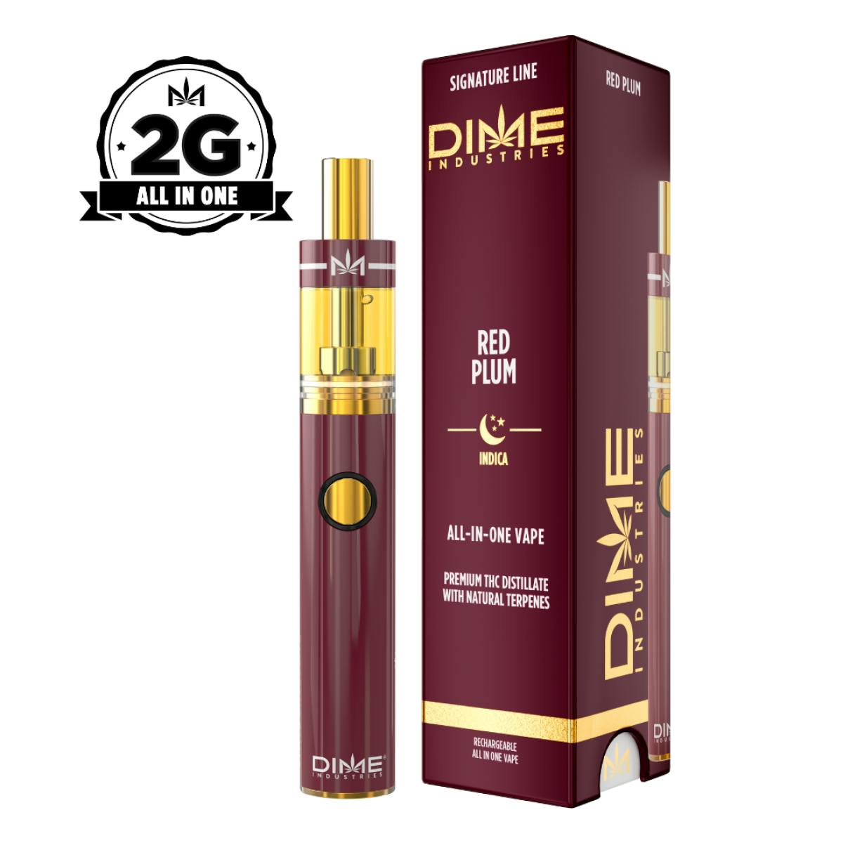 Photo of DIME Signature Line 2g Vape Red Plum