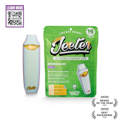 Watermelon ZKZ Jeeter All In One Diamonds Disposable | Pocket Ready | 1g | Indica