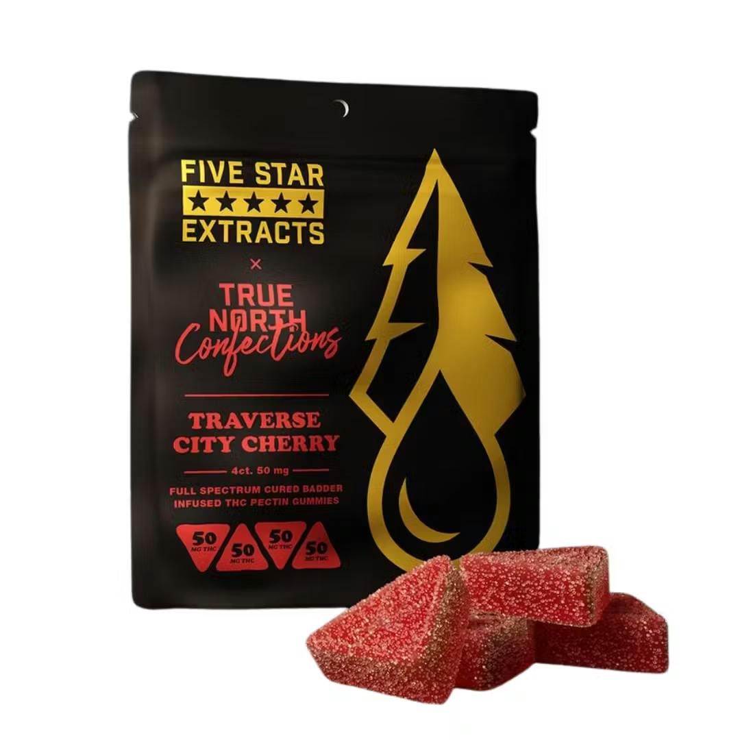 True North x Five Star Extracts - 200mg Gummies - Traverse City Cherry