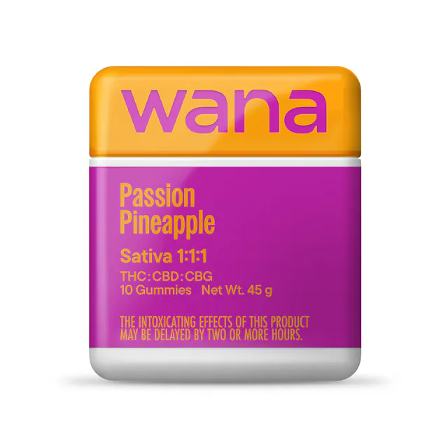 Wana Classic Gummies Passion Pineapple 10pk/100mg (sativa, 1g)