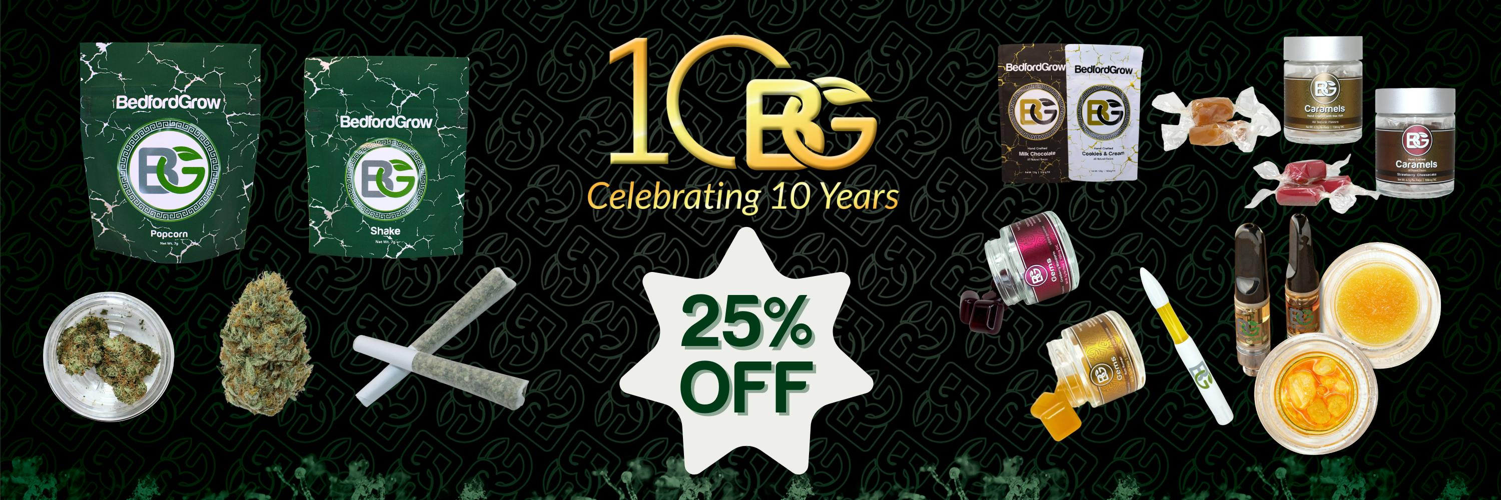 twenty five percent off bedford grow premium products