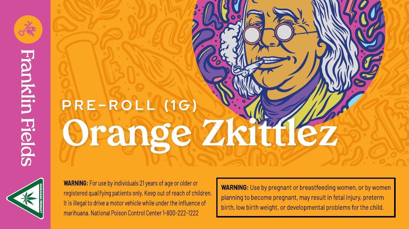 Franklin Fields | Pre-Roll - 1g - Orange Zkittles
