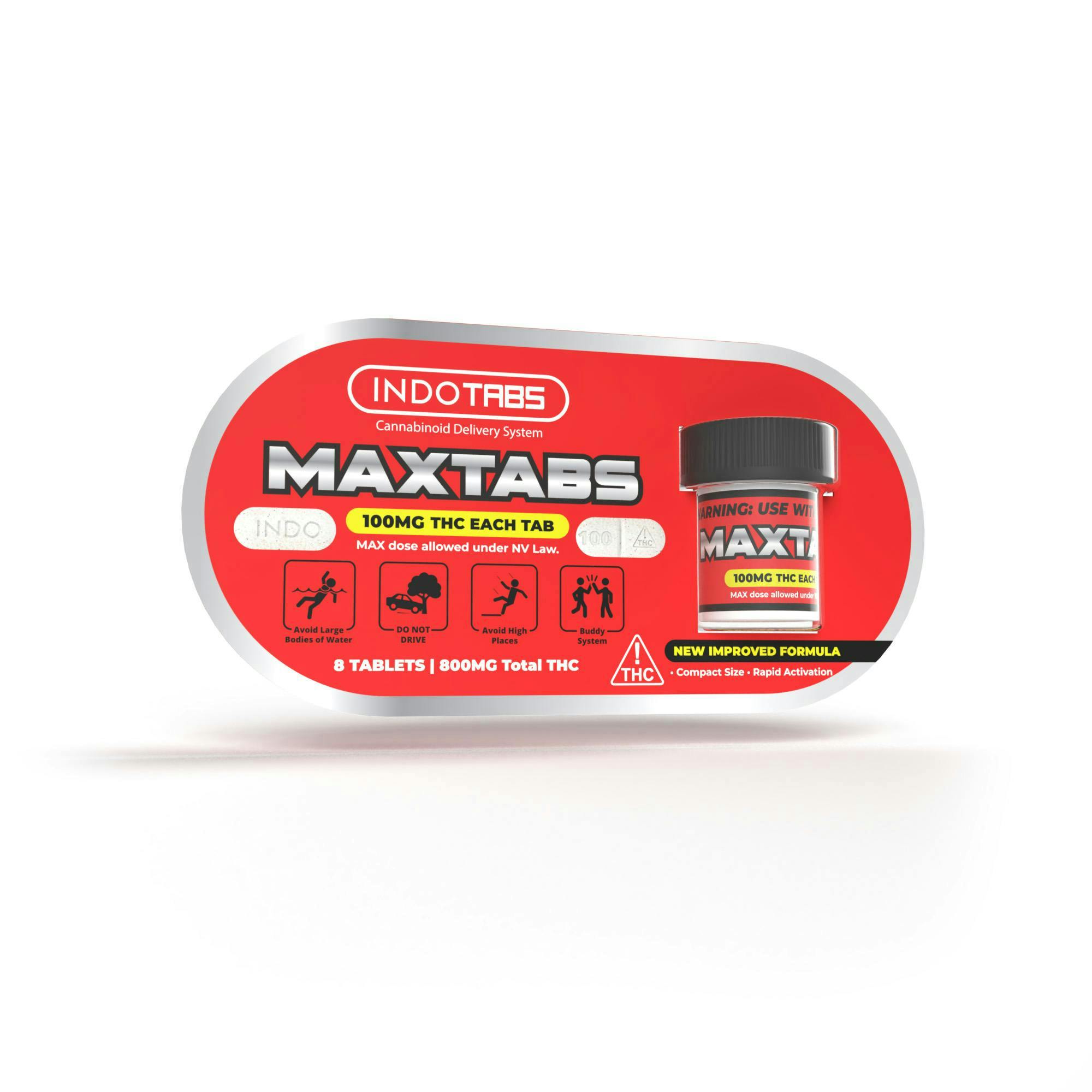 IndoTab IndoTabs | Max Tabs Infused Tablets 8pk 800mg - Same Day