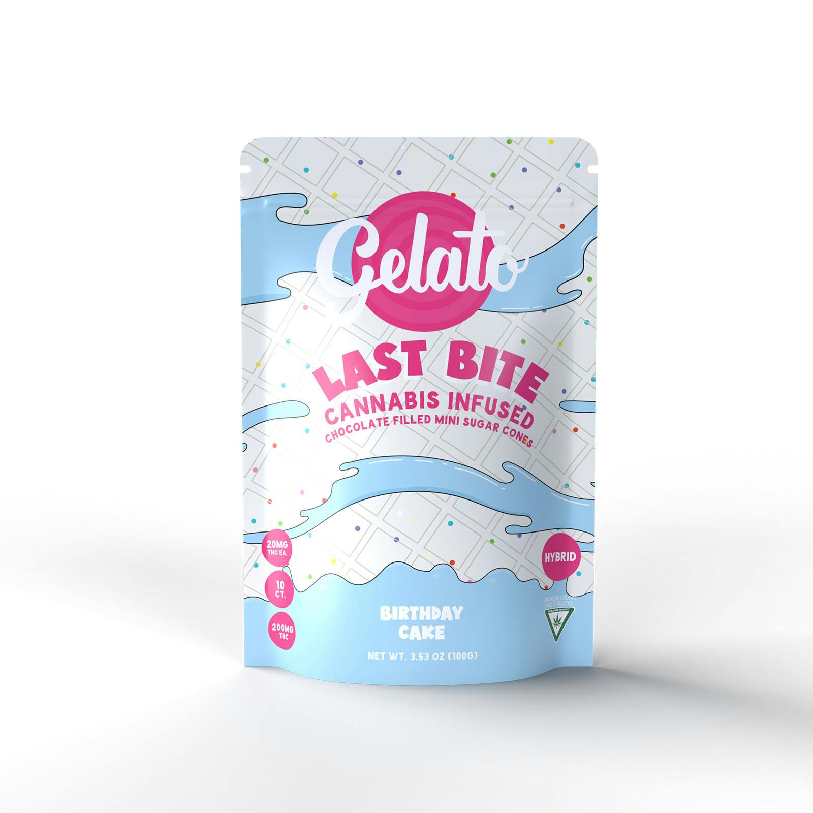 Gelato Last Bite - Cannabis Infused Sugar Cones 200mg - Birthday Cake